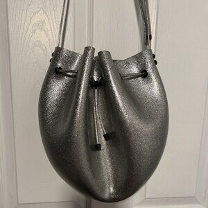 Melissa Metallic Silver Sac Bag